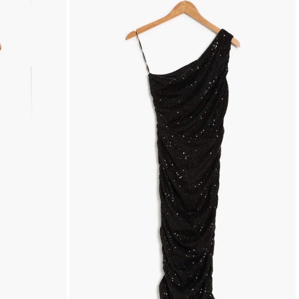 Love By Design Black One Shoulder Sequin Dress